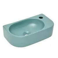 Umývadlo SAT Infinitio 40x21,5 cm zelená mat bez prepadu SATINF4021LGEM