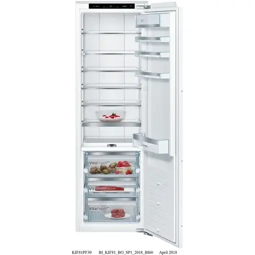 Bosch Serie 8 Vstavaná chladnička 177.2 x 55.8 cm ploché pánty KIF81PFE0