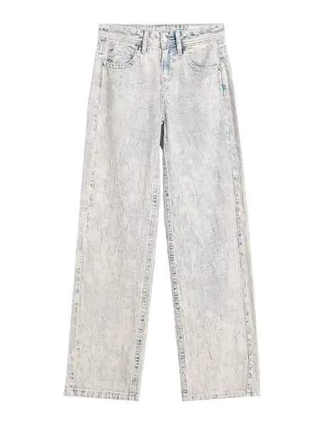 Bershka Džínsy  svetlomodrá / biela