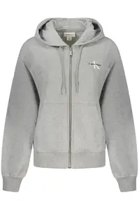 CALVIN KLEIN WOMEN'S ZIPPED SWEATSHIRT GREY