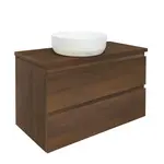 Kúpeľňová skrinka s krycou doskou SAT B-Way 99x50x45 cm orech mat BWAY2100NUTDESK