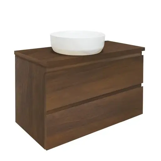 Kúpeľňová skrinka s krycou doskou SAT B-Way 99x50x45 cm orech mat BWAY2100NUTDESK