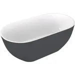 Voľne stojaca vaňa Polysan Reduta 171x81 cm liaty mramor ľavá aj pravá biela/antracit bilá/antracit 71842.52