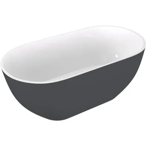 Voľne stojaca vaňa Polysan Reduta 171x81 cm liaty mramor ľavá aj pravá biela/antracit bilá/antracit 71842.52