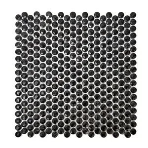 Kamenná mozaika Premium Mosaic Stone černá 30x30 cm leštěná STMOSDIA15BKP