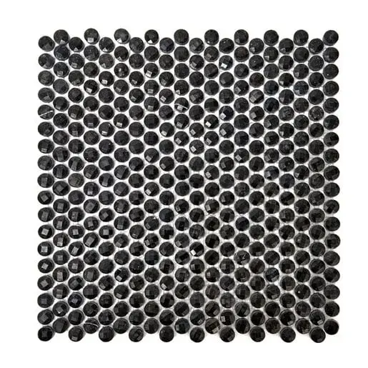 Kamenná mozaika Premium Mosaic Stone černá 30x30 cm leštěná STMOSDIA15BKP