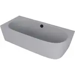 Polysan Sussi voľne stojaca vaňa 160x70 cm liaty mramor ľavá šedá matná šedá matná 90191L.31