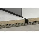 Lišta pravá Havos čierna, nerez komaxit, dĺžka 150 cm, výška hrany 12 mm, SPNRZK12150PC