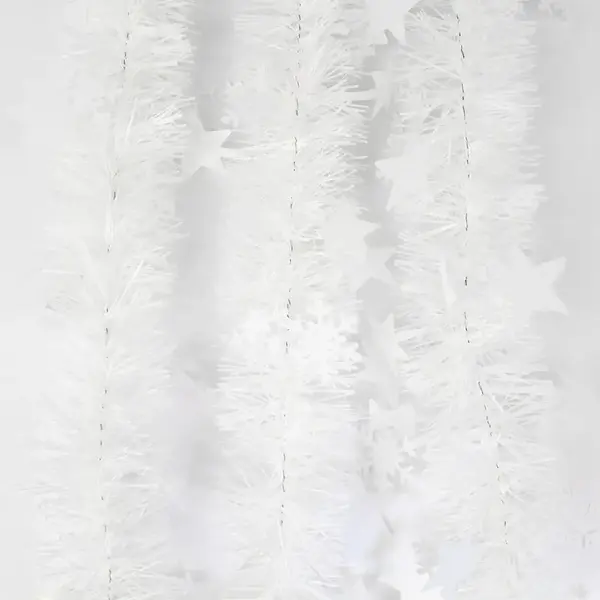 Girlanda S Hvězdo A Vločkami 3cm 6cm 2m Bílá 10562-03