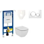 Cenovo zvýhodnený závesný WC set Geberit do ľahkých stien / predstenová montáž + WC Ideal Standard Tesi 111.355.00.5NF4