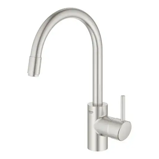 Grohe Concetto New drezová batéria s vyťahovacou sprškou supersteel 32663dc3 G32663DC3