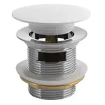 Vaňová výpusť 6/4" Polysan click clack, rockstone, biela matná 72195