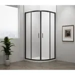 Polysan Easy Black sprchový kút štvrťkruh 80x80 cm EL2515B