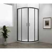 Sprchový kút čtvrtkruh 80x80 cm Polysan Easy Black EL2515B