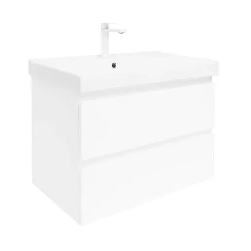 Kúpeľňová skrinka s umývadlom SAT B-Way 79x50x45 cm biela lesk BWAY280WU1BBI