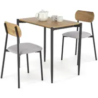 Jedálenská zostava Nando 1+2 54x84 prírodné/čierna/sivá