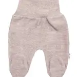 Baby Nellys Pletené kojenecké polodupačky Hand Made, béžové, vel. 56