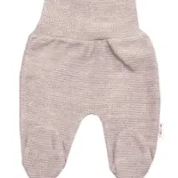 Baby Nellys Pletené kojenecké polodupačky Hand Made, béžové, vel. 56