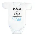 Baby Nellys Body krátký rukáv s vtipným textem, Máma+Táta, vel. 68, kluk