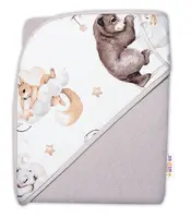 Baby Nellys 6-ti dílná výhod. sada s dárkem pro miminko , 135x100 Zvířátka na mráčku,bežová