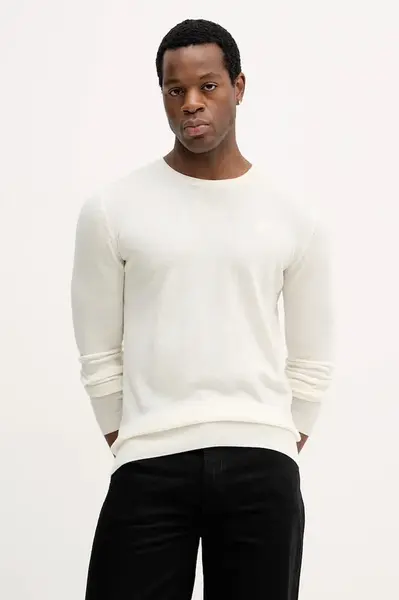 Vlněný svetr Karl Lagerfeld pánský, hnědá barva, 554399.655000