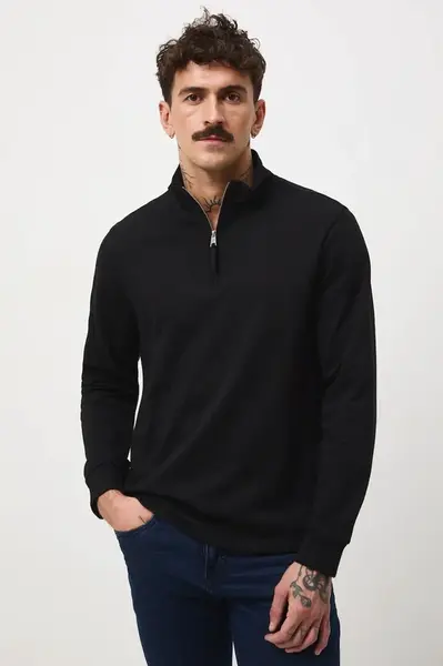 Bavlněné tričko s dlouhým rukávem Medicine černá barva