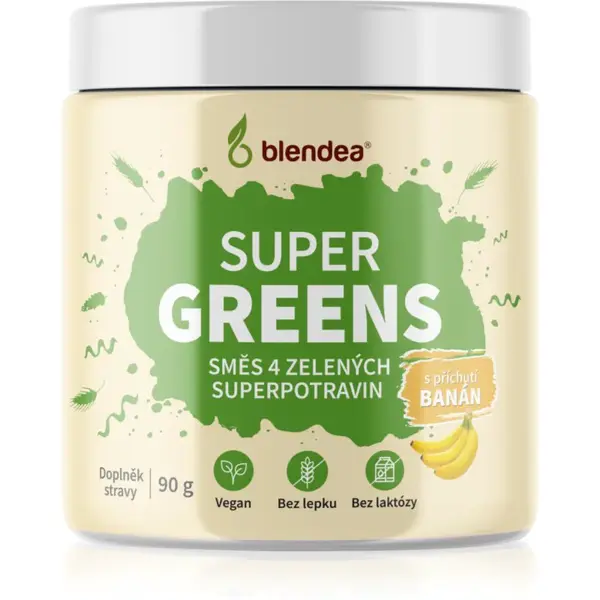 Blendea Supergreens prášek na přípravu nápoje pro detoxikaci Banana 90 g