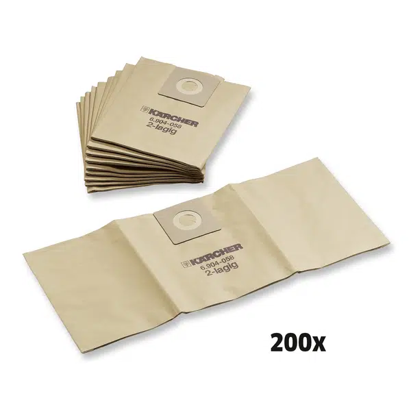 Kärcher Papírové filtrační sáčky, 200 ks, T 12/1, 200 Kusy, T 12/1