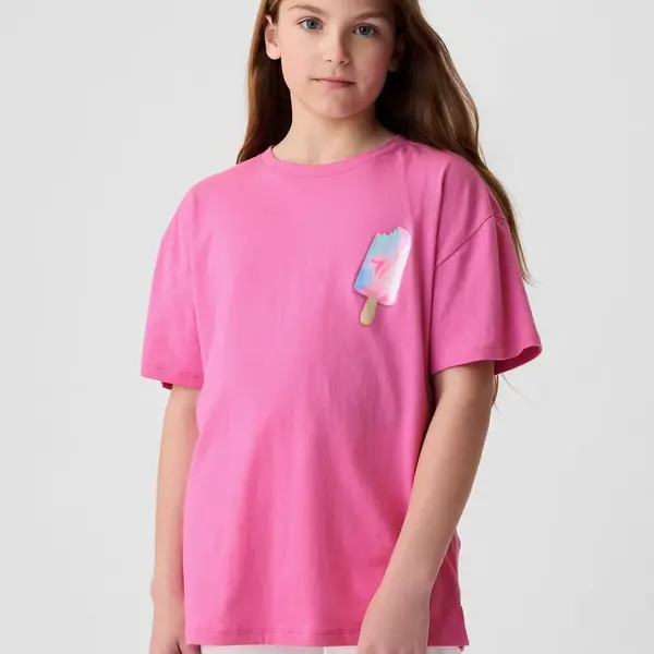 Ružové dievčenské tričko GAP