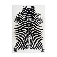 KOBEREC S VYSOKÝM VLASEM, 120/160 cm, černá, bílá