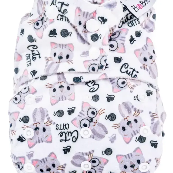 Bobánek Kapsová extra jemná AIO plena Premium patentky 1 ks cute cats