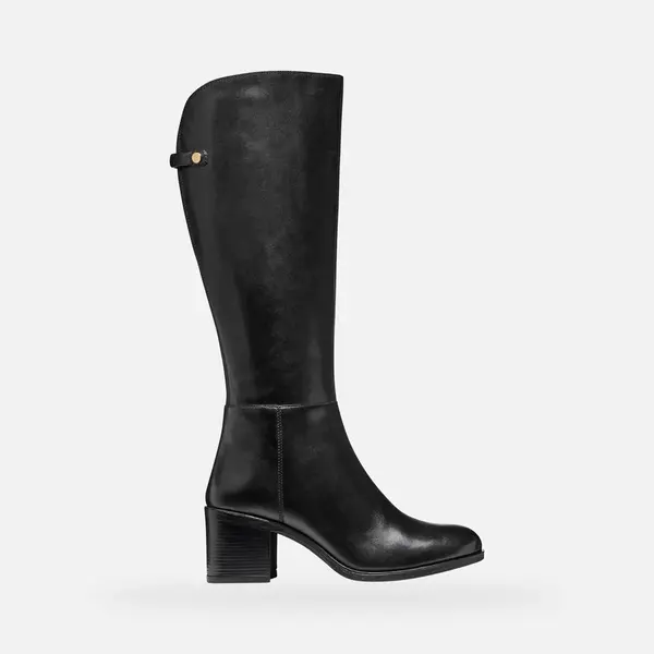 Černé dámské kozačky Geox New Asheel