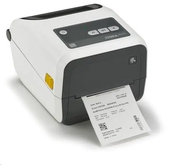 Zebra ZD421c Healthcare ZD4AH43-C0EW02EZ TT, 12 dots/mm (300 dpi), tiskárna štítků, RTC, EPLII, ZPLII, USB, USB Host, BT, Wi-Fi, white (nástupce GC420