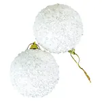 Lesklé koule 7cm (2 ks) – bílé