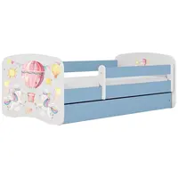 Dětská postel Babydreams+SZ+M modrá 80x180 Balónek