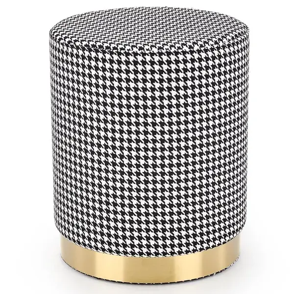 Taburetka Aruna černá-bílá/zlatá
