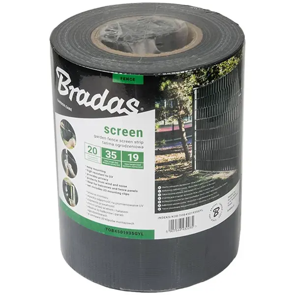 Plotová páska 19 cm x 35 m šedý TOB4501935GYL