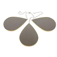 Plastové nástěnné zrcadlo - sada 3ks 27x19x1 cm