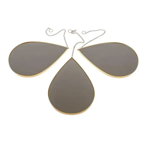 Plastové nástěnné zrcadlo - sada 3ks 27x19x1 cm