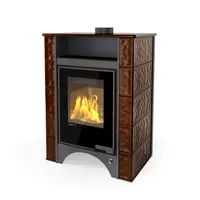 Krbové kachle s výmenníkom AQUAFLAM VARIO PERU 11/7kW, hnedé kachlieky FLHSF34-115