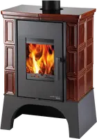 Haas+Sohn Krbové kachle EBOLI AL II s výmenníkom, hnedá, čierny podstavec