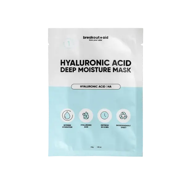 BREAKOUT+AID Hydratační maska s kyselinou hyaluronovou 34 g
