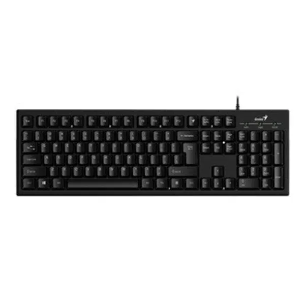 Genius Smart KB-100, klávesnice US, klasická, drátová (USB), černá, leštěný hliník