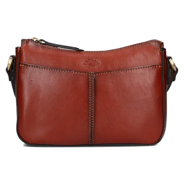 Kožená dámská crosbody kabelka Katana Mealla - hnědá