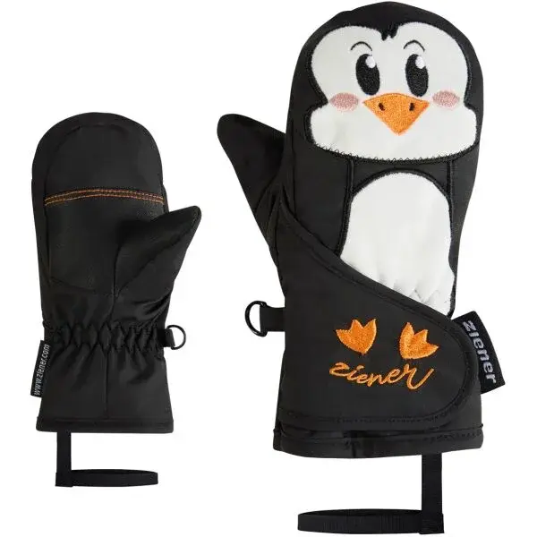 Ziener LANIMALO-Z MINIS Detské lyžiarske palčiaky, čierna, veľkosť