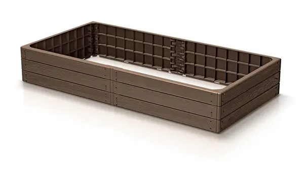 Vyvýšený záhon BASE WOODY, hnědá 149 x 75 x 25 cm