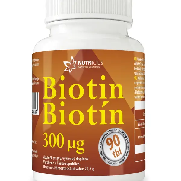 Nutricius Biotin 300 µg 90 tablet