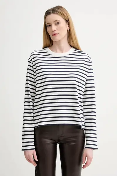 Bavlněné tričko s dlouhým rukávem Marc O'Polo