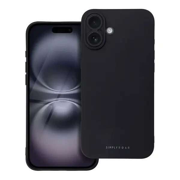 Zadní ochranný kryt ROAR case LUNA pro Apple iPhone 16 Plus, černá