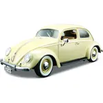 Bburago Volkswagen Beetle 1955 Beige 1:18